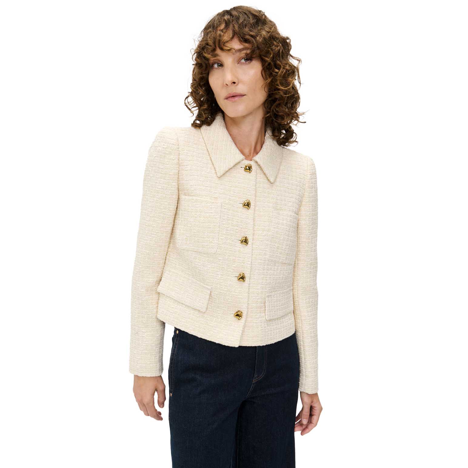 Veronika Maine European Lurex Tweed Jacket